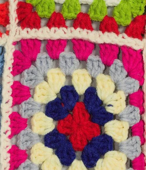 NEW ELAN crochet sweater cardigan in rainbow multi - Picture 5 of 5